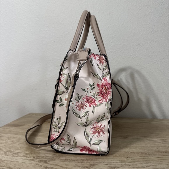 Nine West Aideen Begonia‎ Floral Handbag Structured Faux Leather Satchel DAMAGED - Picture 6 of 16